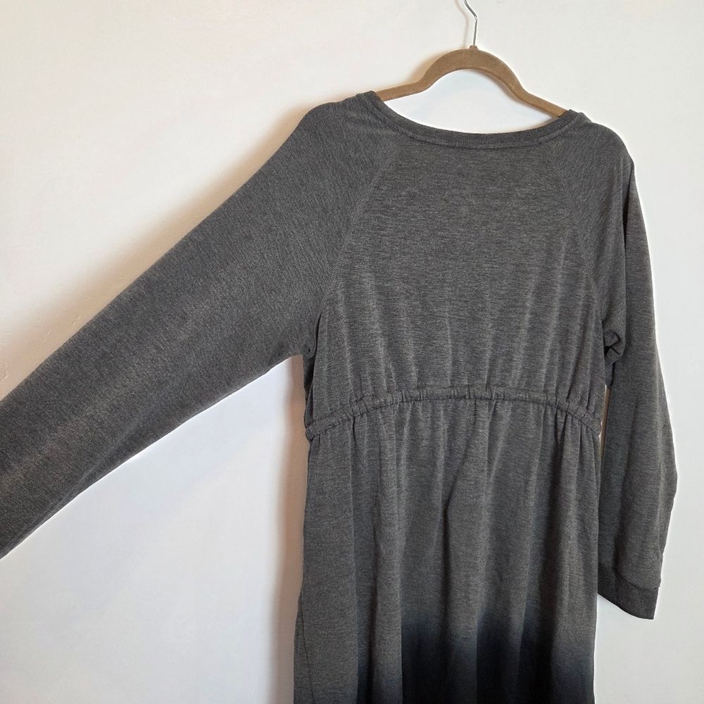 Torrid Ombre Skater Dress Size 1 XL Black Gray Long Sleeve Modest Comfy Lounge - Picture 7 of 8